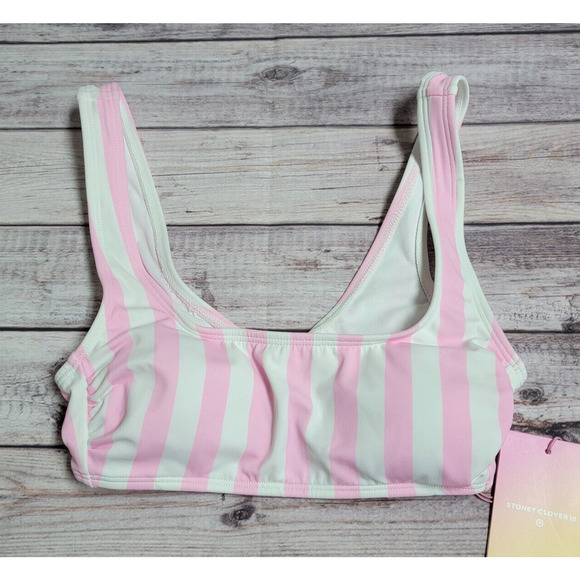 Stoney Clover Lane Other - Stoney Clover Lane x Target Striped Bralette Bikini Top Pink White Size XS (0-2)